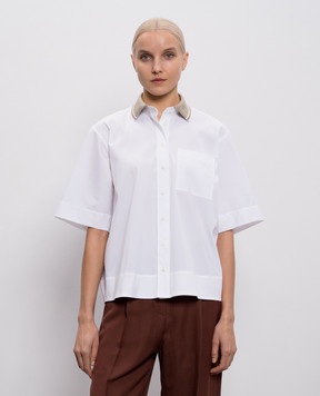 Brunello Cucinelli White shirt with lurex M0091RG706