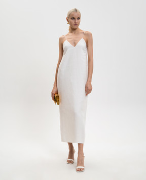 Khaite Taja white linen dress 5595218