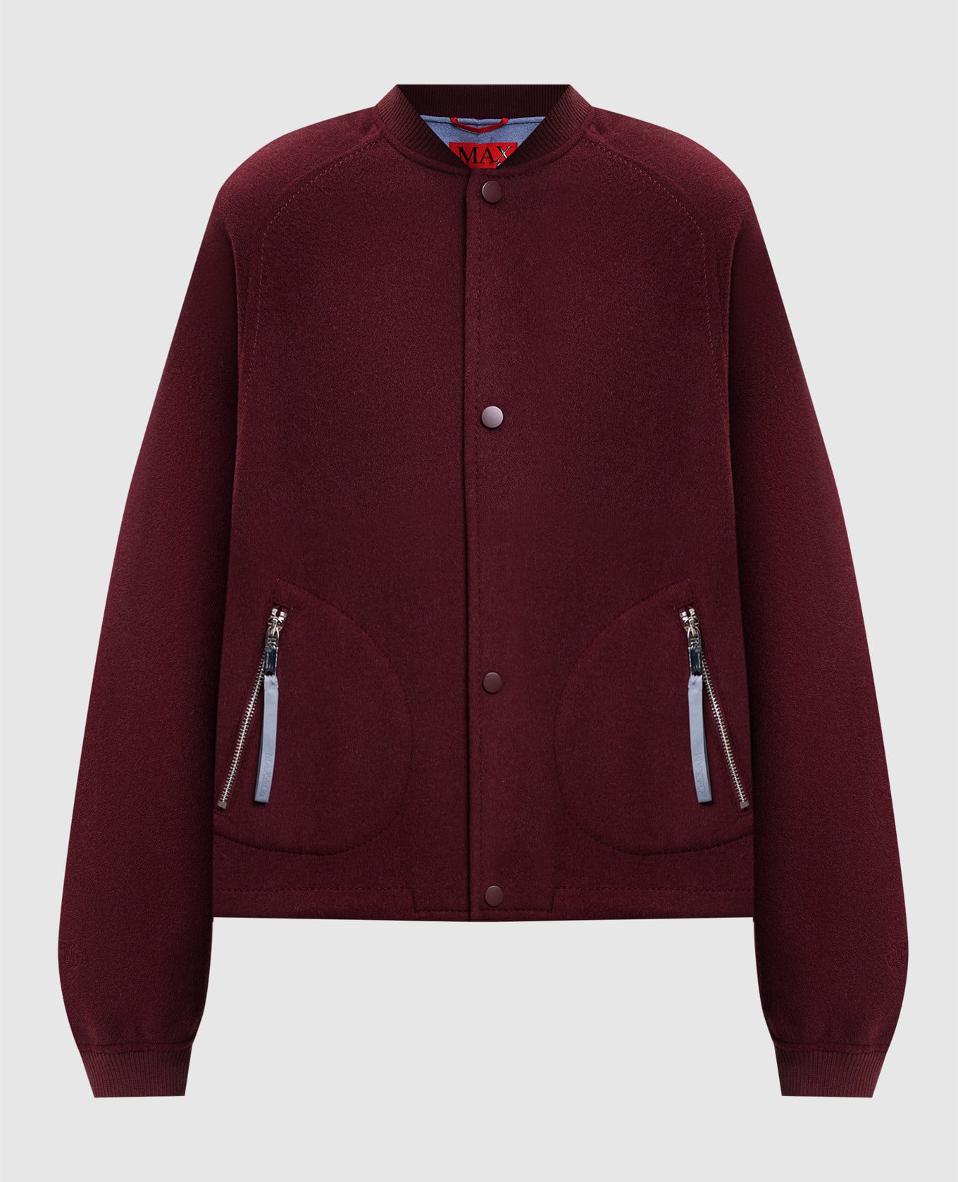 

ESTONIA burgundy wool bomber jacket Max & Co