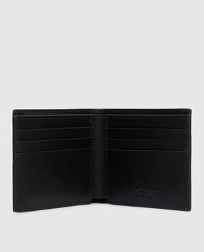 Off-White Black leather wallet with embossed logo OMNC094C99LEA001
