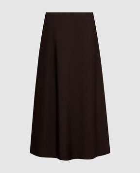 Brunello Cucinelli Brown midi skirt with wool MB143G3634