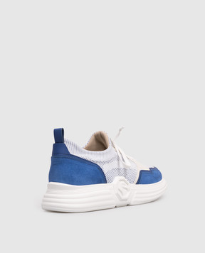 Stefano Ricci White combination sneakers with monogram UZ27G6682TSSDPW