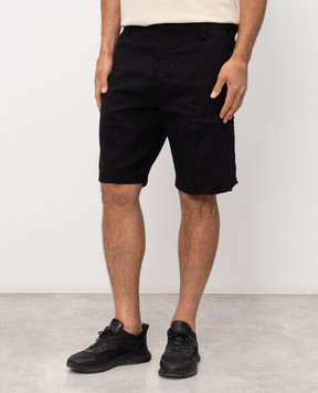 C.P. Company Black linen shorts MBE252A110658G