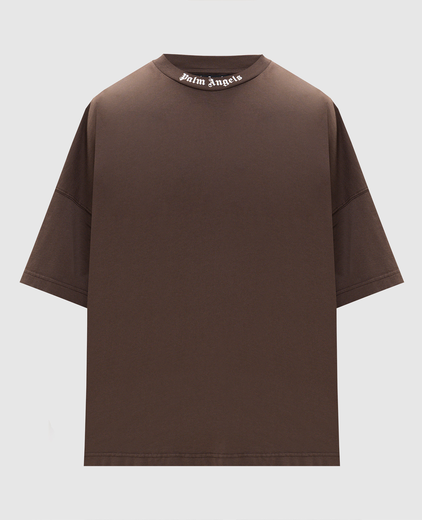 Brown T-shirt with contrast logo