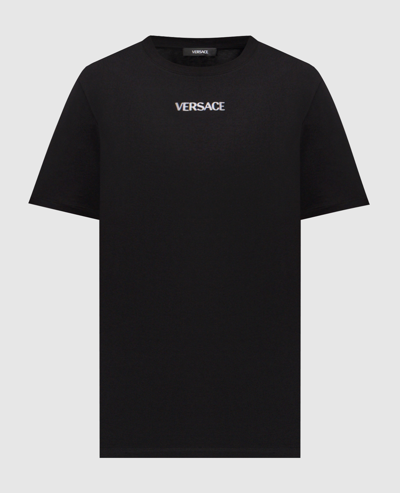 Black T-shirt with embroidered logo