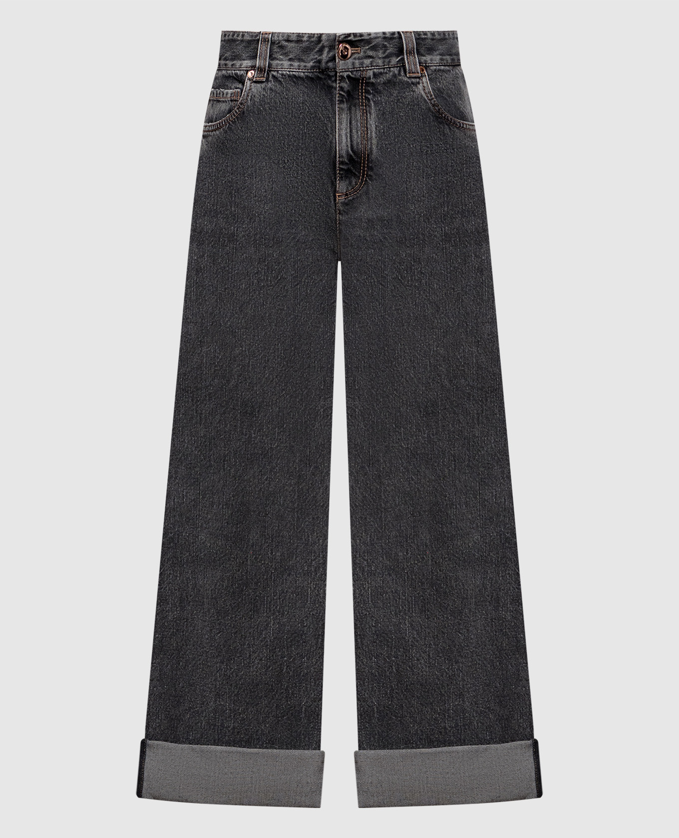 Grey jeans with cuffs