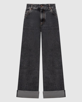 Brunello Cucinelli Grey jeans with cuffs MA095P4114