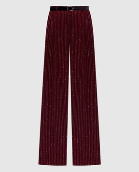 Dolce&Gabbana Burgundy striped pants FTDMITFBMFW