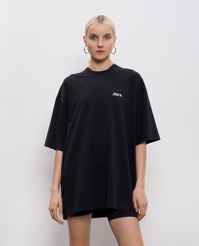 Vetements Black T-shirt with print ME76TR189Bw
