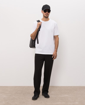 Balmain White T-shirt with logo GH0EG000BD10