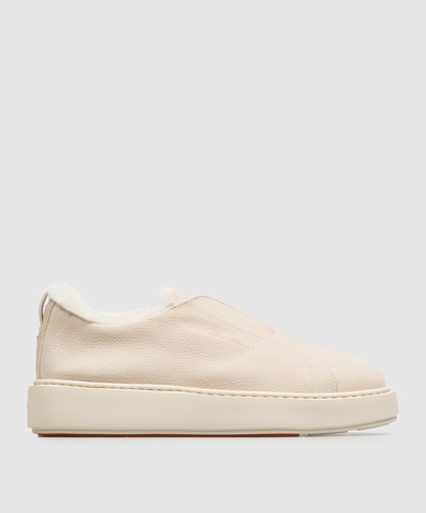 Ivory nubuck sneakers