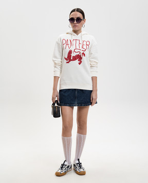 Valentino White Panther hoodie 8B3MF25HA53