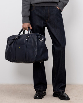 Doucal's Blue leather travel bag DB002303UT972