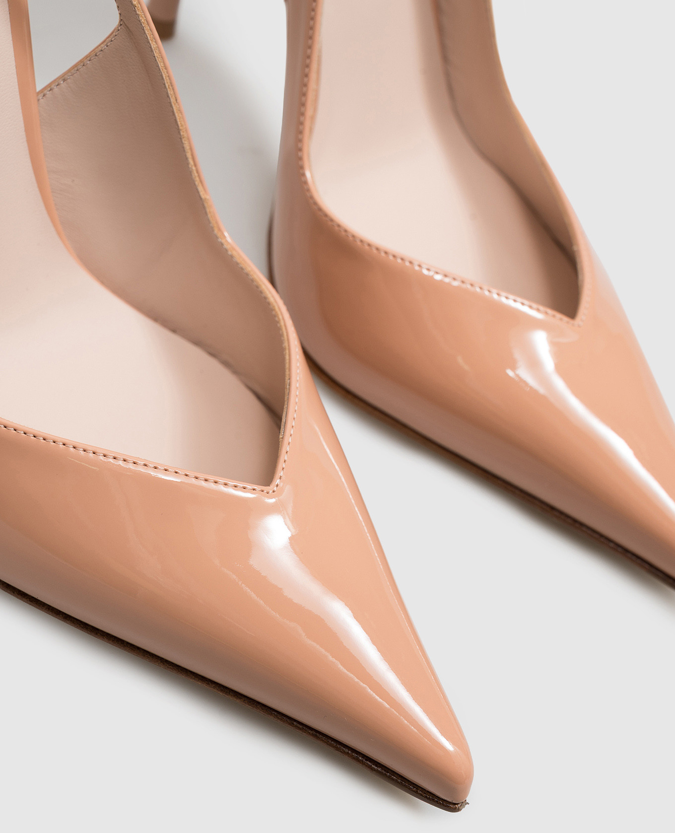 Vivienne beige patent slingbacks Le Silla 5