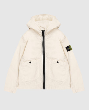 Stone Island Children's beige jacket with logo patch L1S164100006S006314