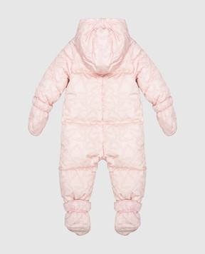 Missoni Children's pink down jumpsuit with logo print MZ2028N0444