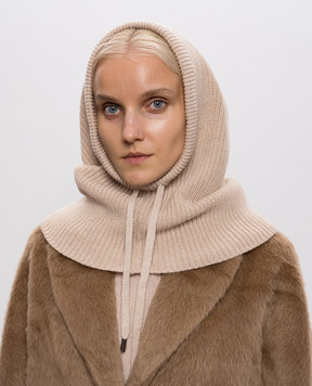 Peserico Beige wool and cashmere hood S36235C0CC961