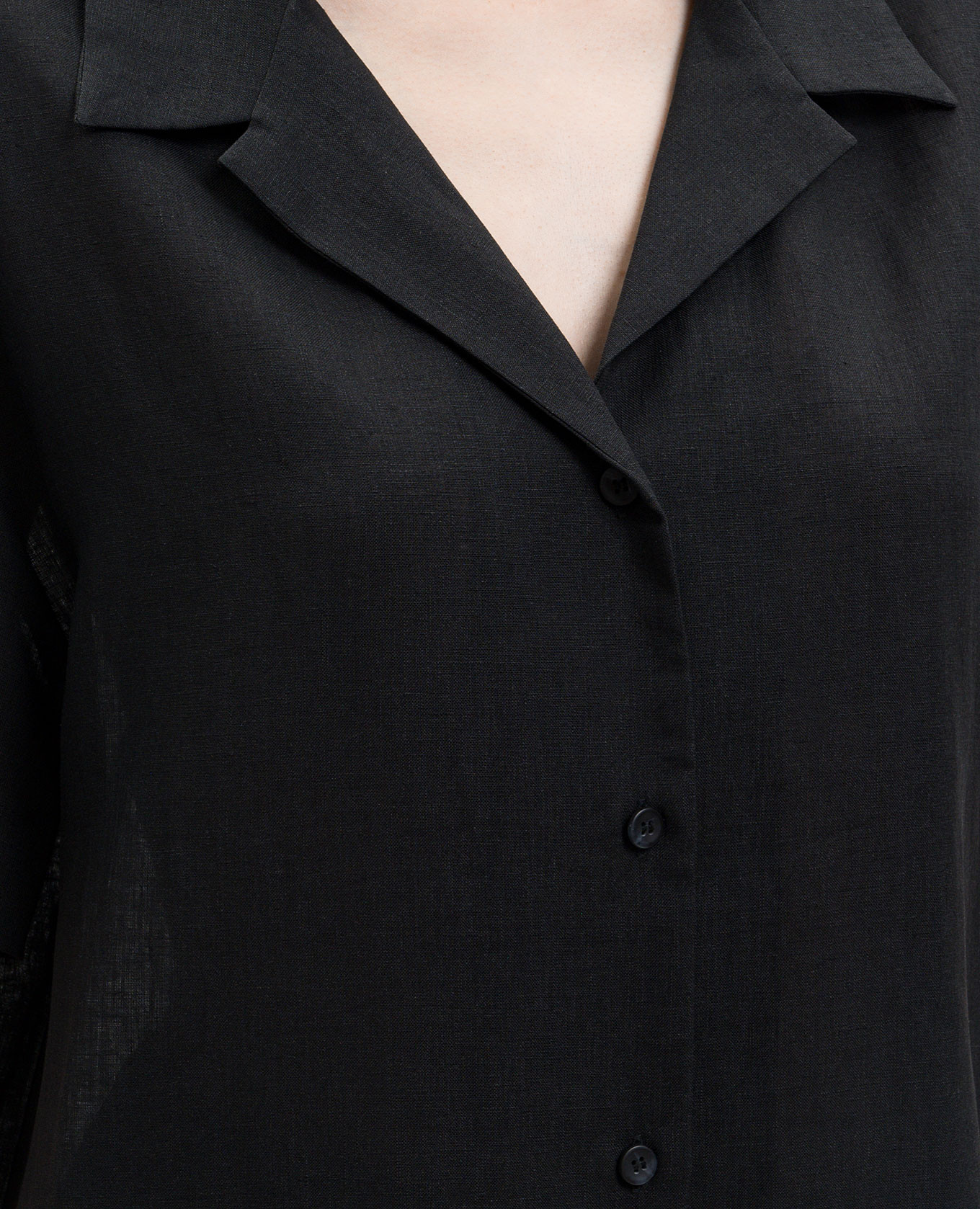 

Black Prague linen shirt Asceno