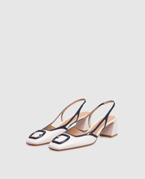 Santoni White leather slingbacks WDMN72096HA2NRTT