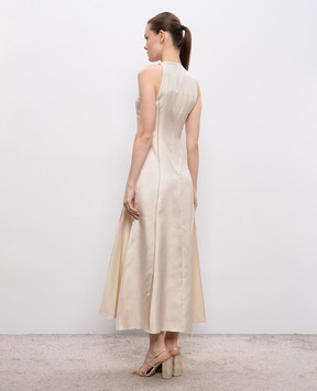 Loulou de Saison Beige silk dress IRAKA IRAKA