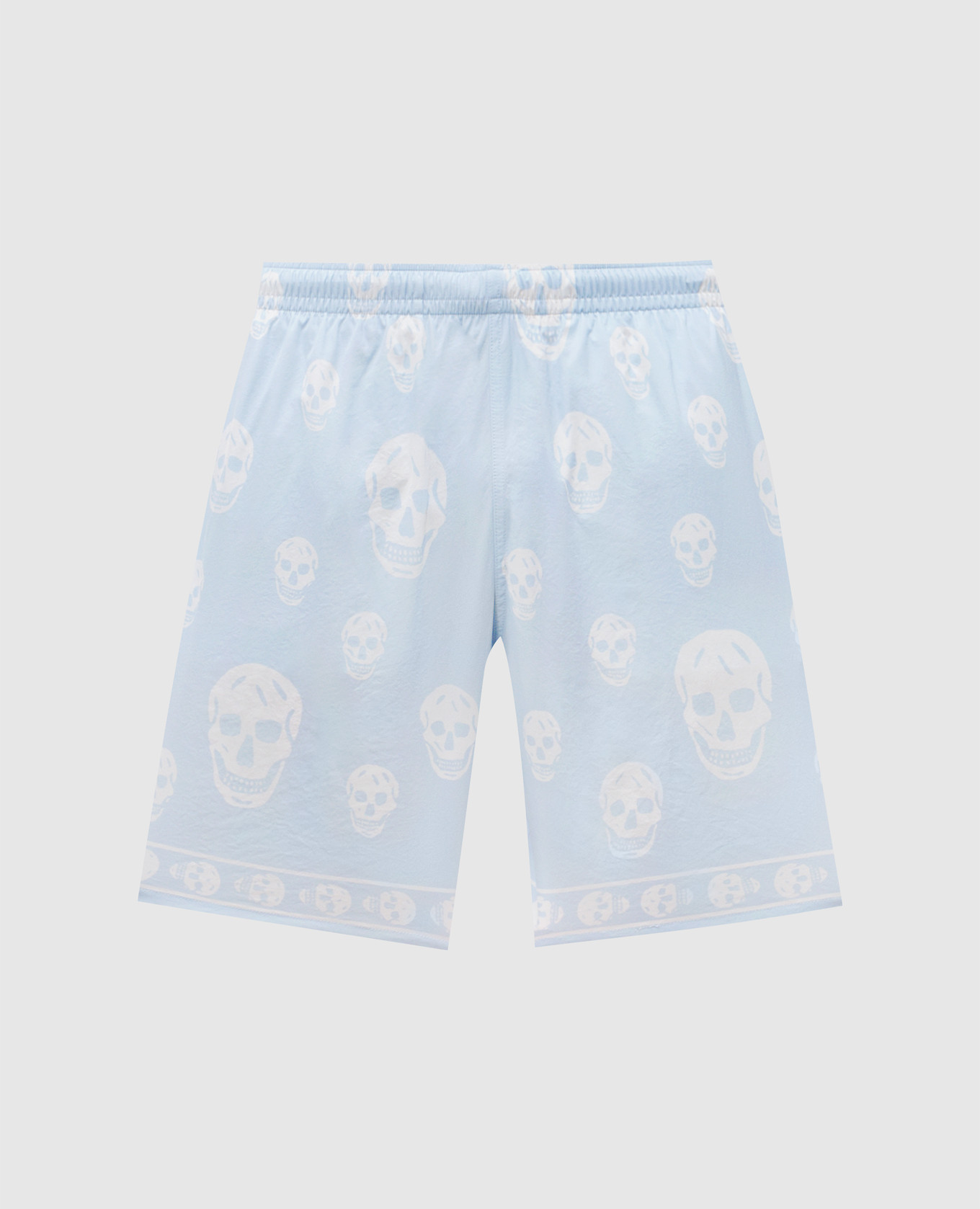 Blue printed swim shorts