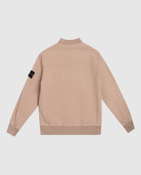 Stone Island Children's beige bomber jacket with logo L1S164100005S000114