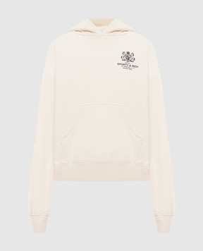 Sporty & Rich SR Hotel ivory print hoodie ST11085276WH06