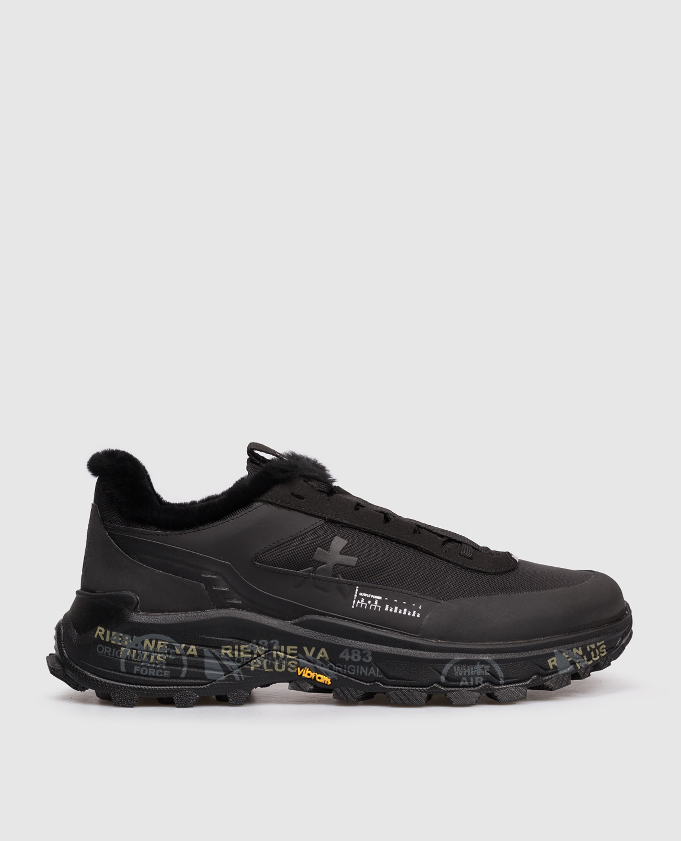 

Black DEVIN sneakers with fur Premiata