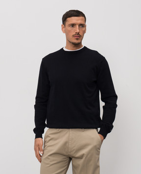 Woolrich Blue sweater with logo embroidery CFWOKN0331MRUF0787