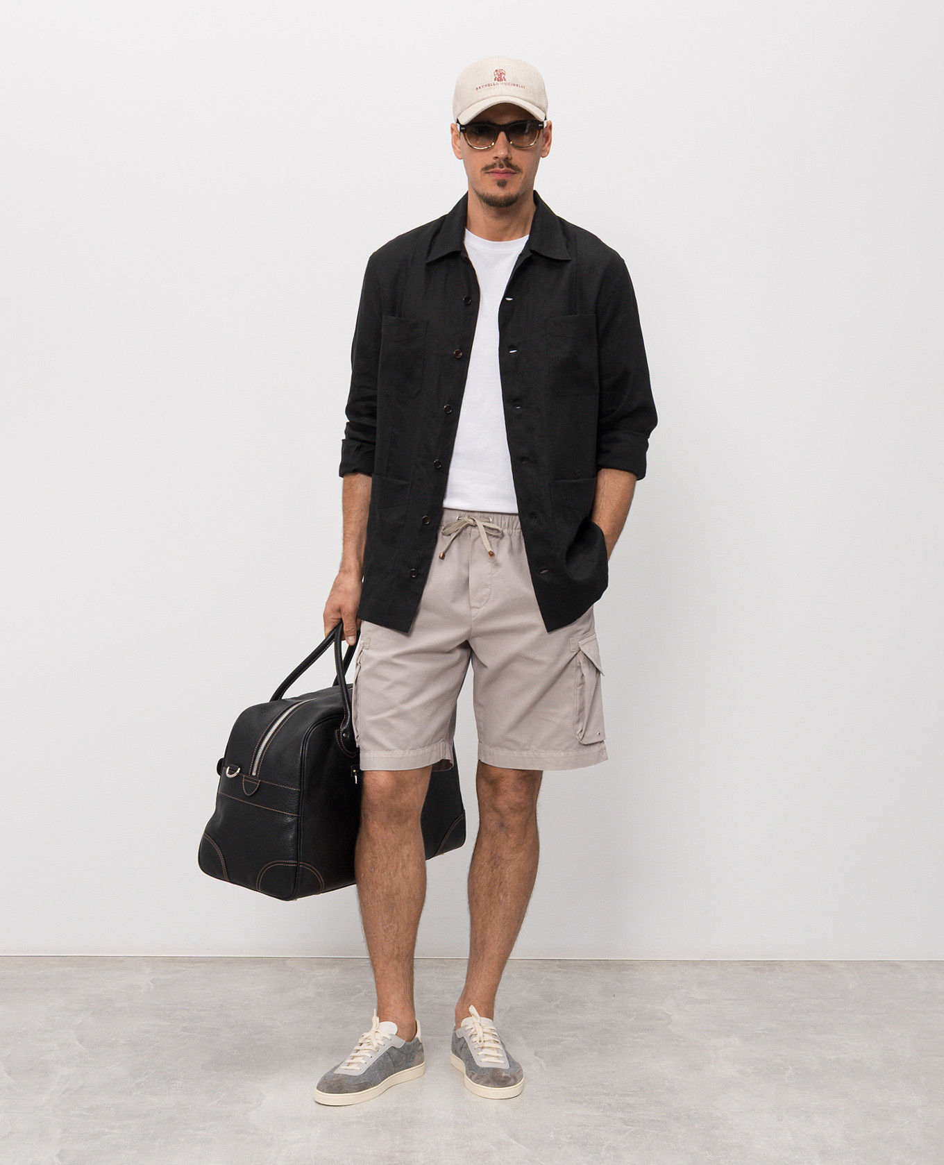 

Black linen shirt Brunello Cucinelli