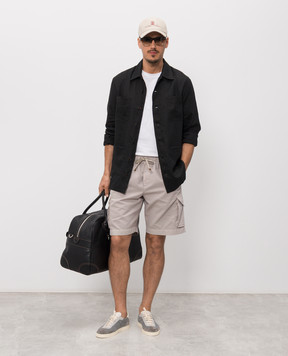Brunello Cucinelli Black linen shirt MM6840648