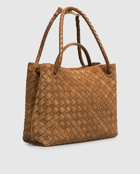 Bottega Veneta Andiamo brown suede bag 856001V5ZZ8