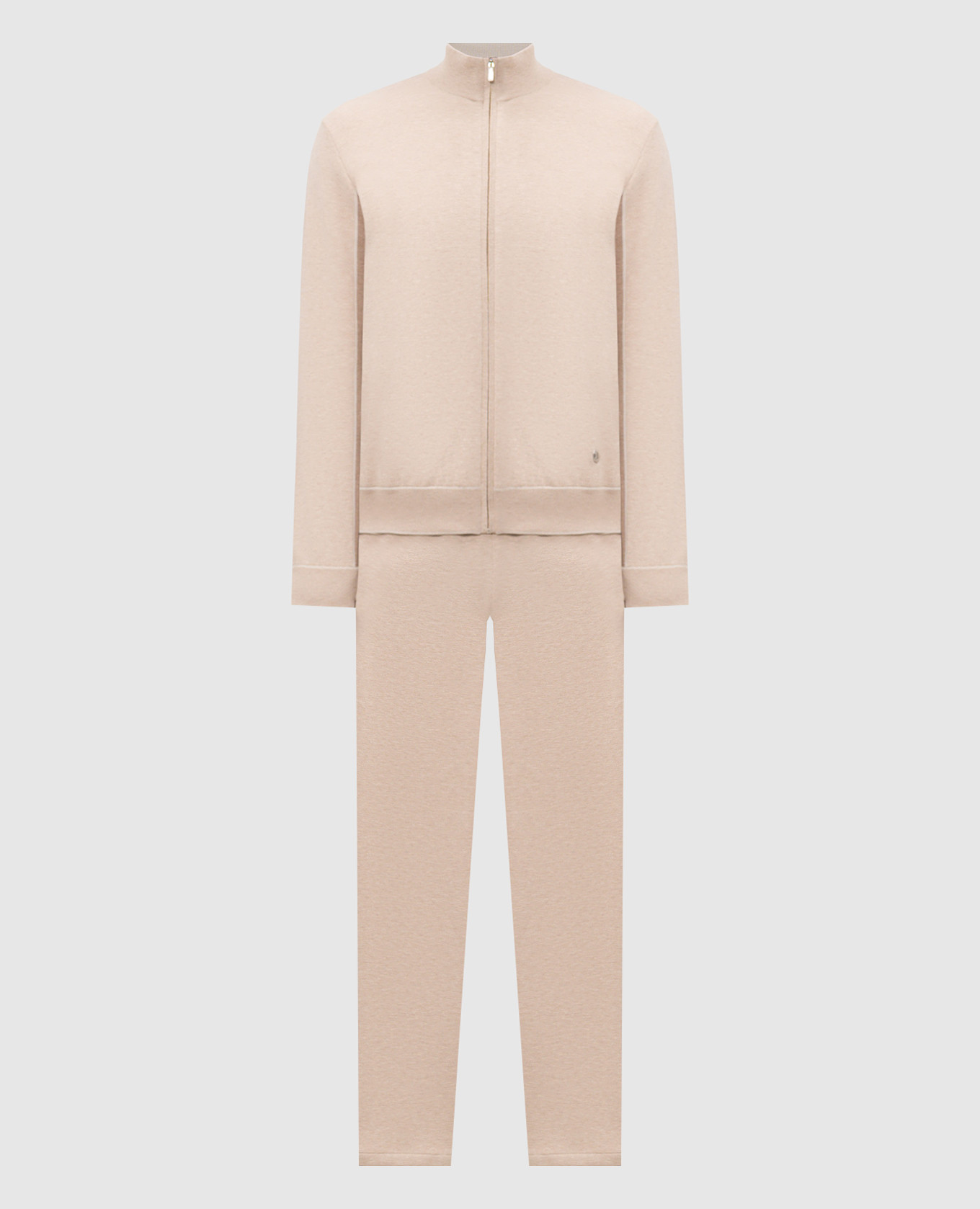 Beige tracksuit with emblem