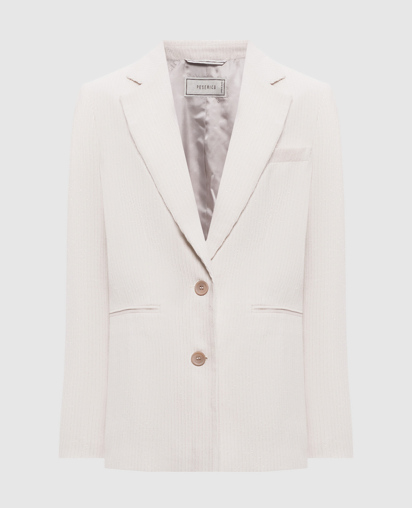 Beige corduroy jacket with lurex