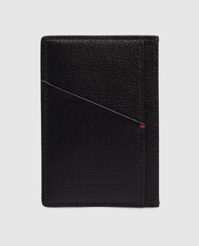 Brunello Cucinelli Black leather cardholder with logo embossing MWRLBU435