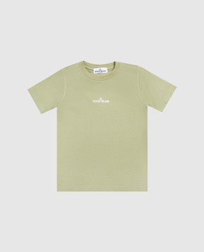 Stone Island Children's green T-shirt with logo print L2S162100006S05101012