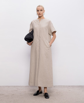 Intoca Beige linen jumpsuit 261MITSAIO1203