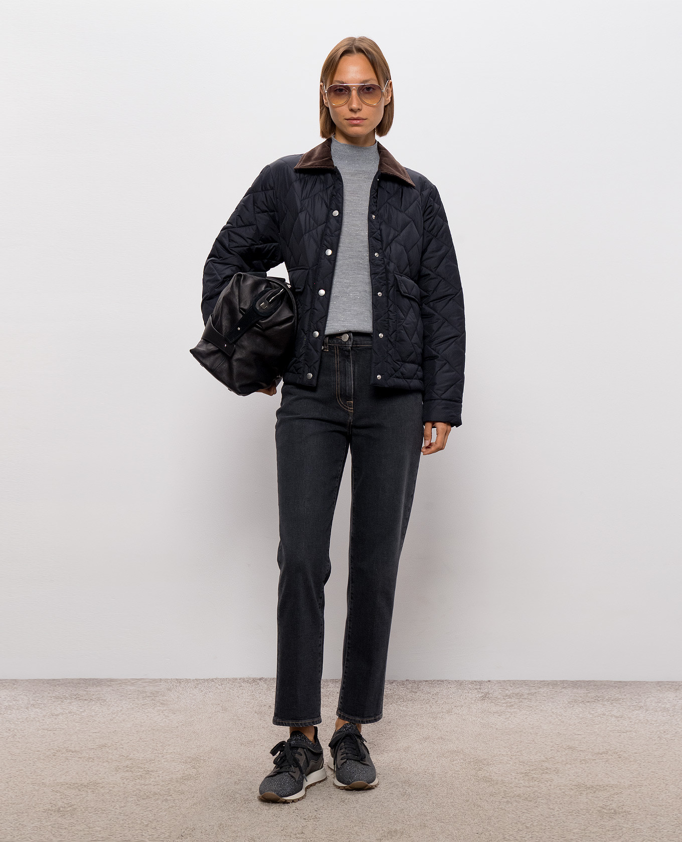 Gray wool sweater with lurex Peserico 2