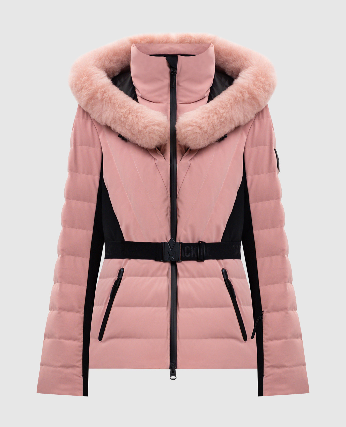 

Pink ski down jacket ELITA-ZR with fur Mackage