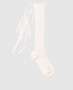 Ann Demeulemeester White Jost socks with syllables B0013961KN091