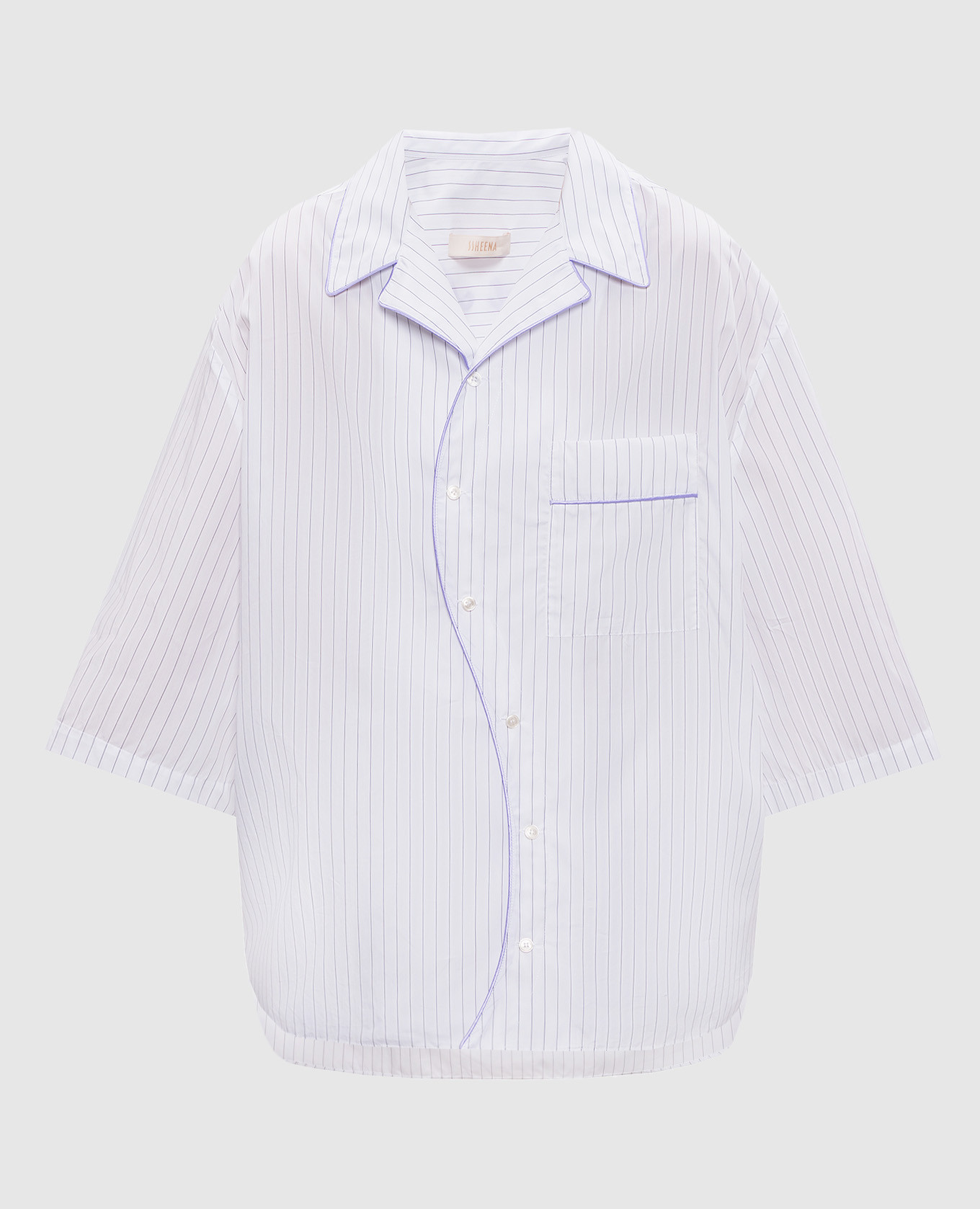 

White Corta striped shirt with embroidery SSHEENA