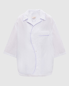 SSHEENA White Corta striped shirt with embroidery 26SSCORTATS26003