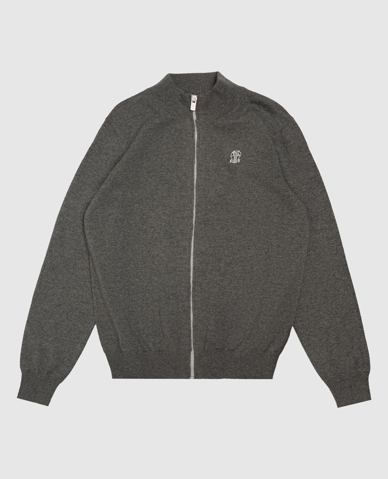 Gray cashmere cardigan