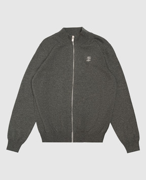 Brunello Cucinelli Gray cashmere cardigan B22M10026B