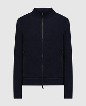 Moncler Blue down jacket with logo K20919B00013M1282