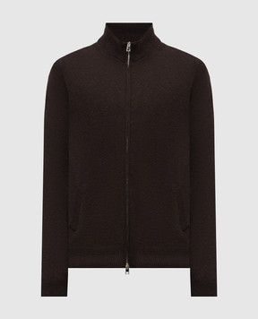 Cashmere&Whiskey Brown cashmere cardigan MU7931307341PF