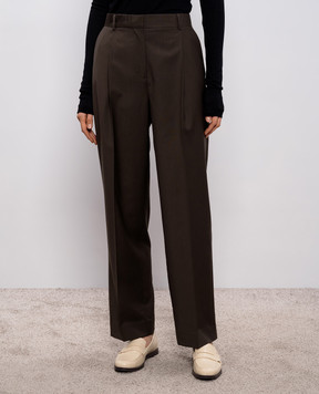 Toteme Brown wool pants 261WRB0340FB0552