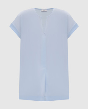 Peserico Blue silk top A0688907325