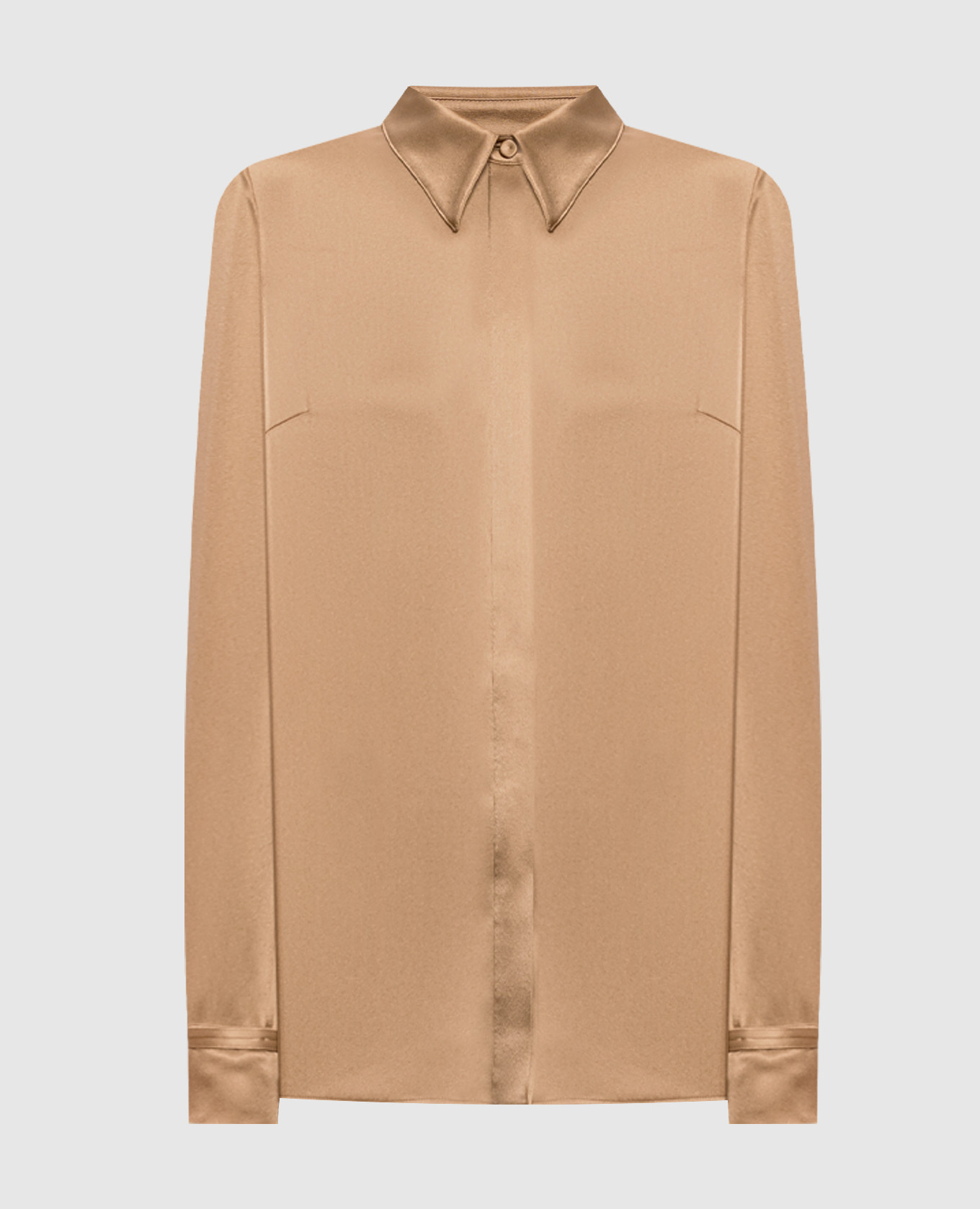 Brown Cruz silk blouse