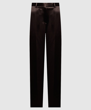 Bruine zijden broek